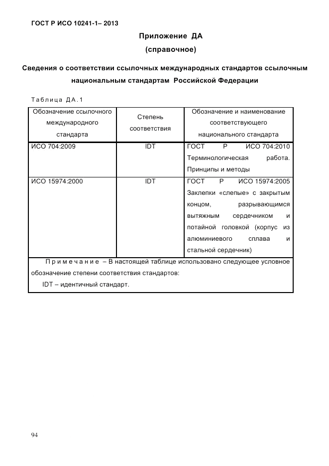 ГОСТ Р ИСО  10241-1-2013, страница 100