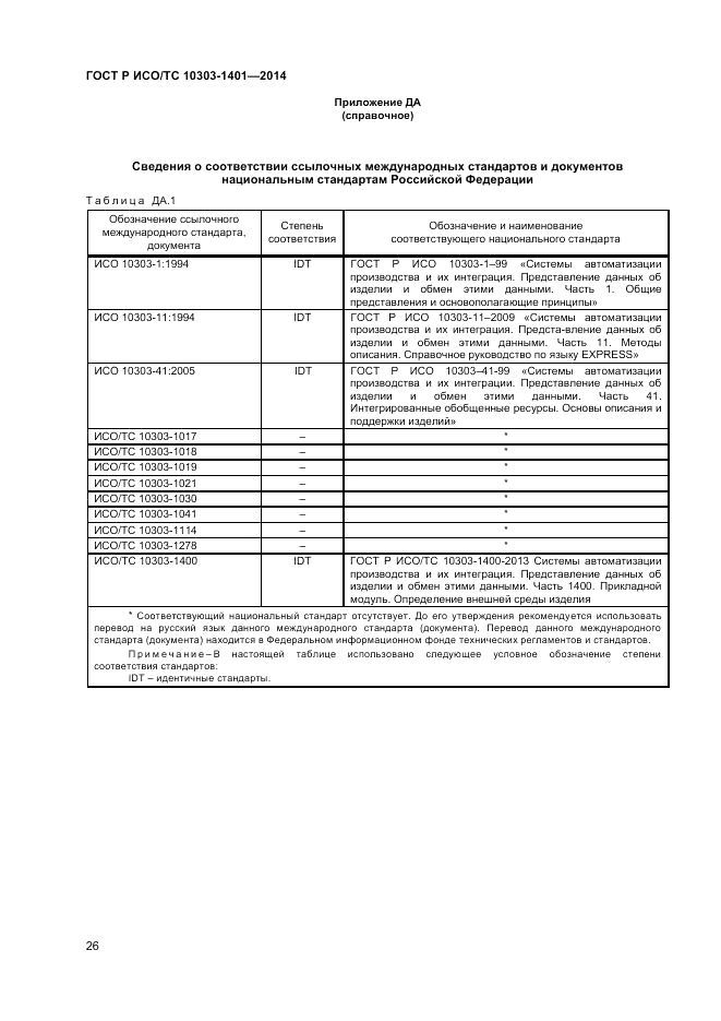 ГОСТ Р ИСО/ТС  10303-1401-2014, страница 30