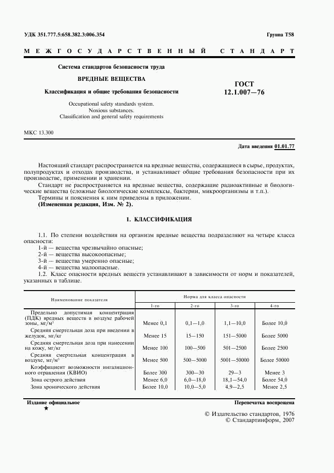 ГОСТ 12.1.007-76, страница 2