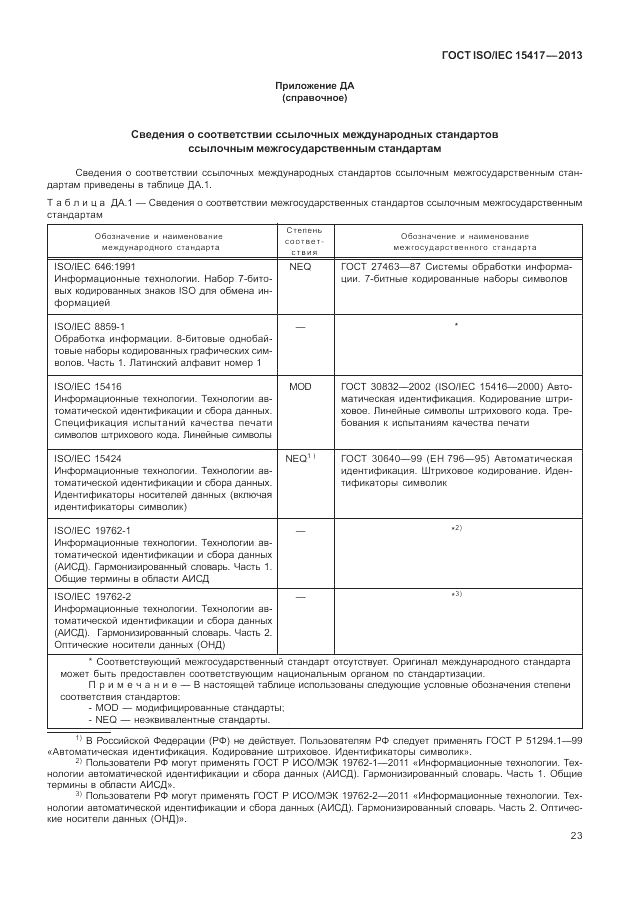 ГОСТ ISO/IEC  15417-2013, страница 29