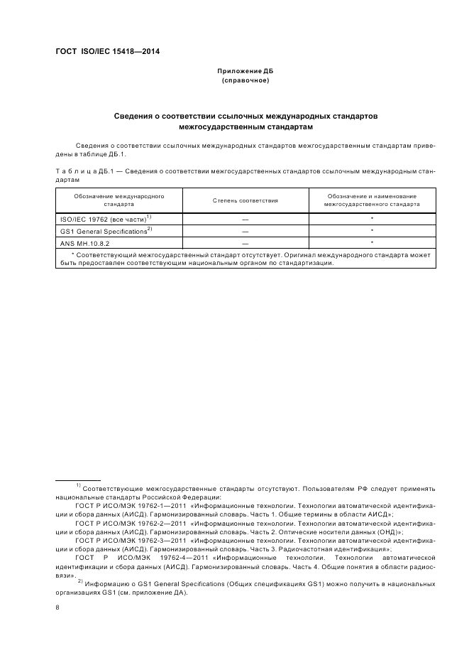 ГОСТ ISO/IEC  15418-2014, страница 12