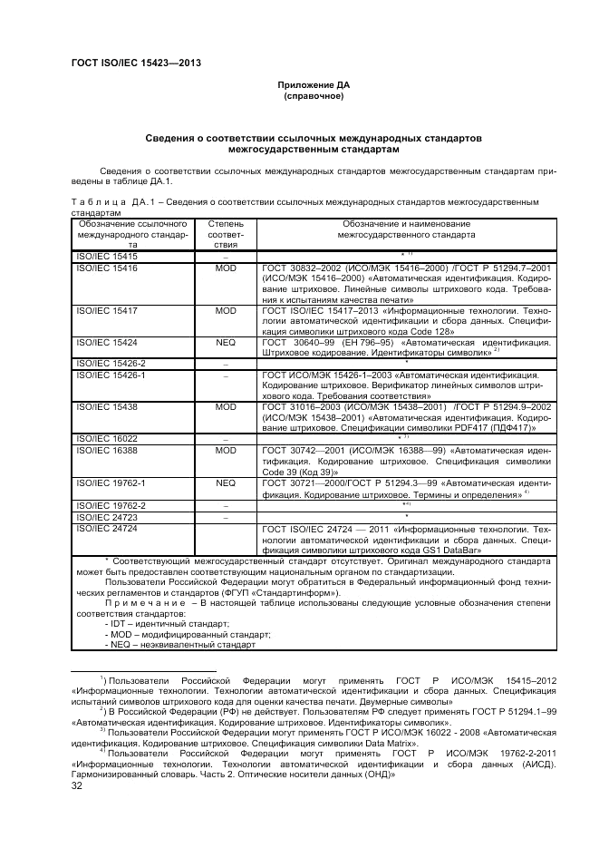 ГОСТ ISO/IEC  15423-2014, страница 39