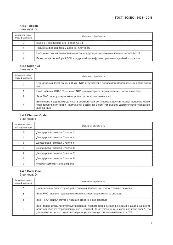 ГОСТ ISO/IEC  15424-2018, страница 11