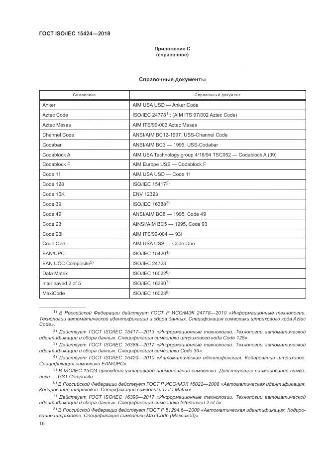 ГОСТ ISO/IEC  15424-2018, страница 22