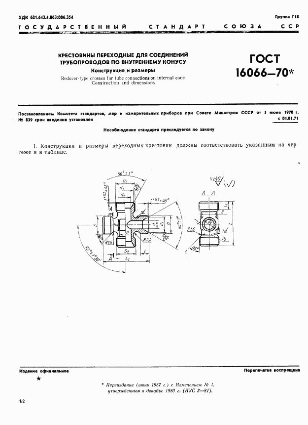 ГОСТ 16066-70, страница 1
