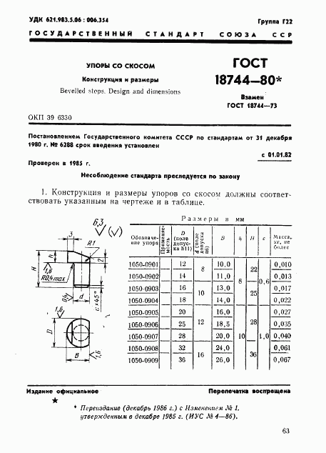 ГОСТ 18744-80, страница 1