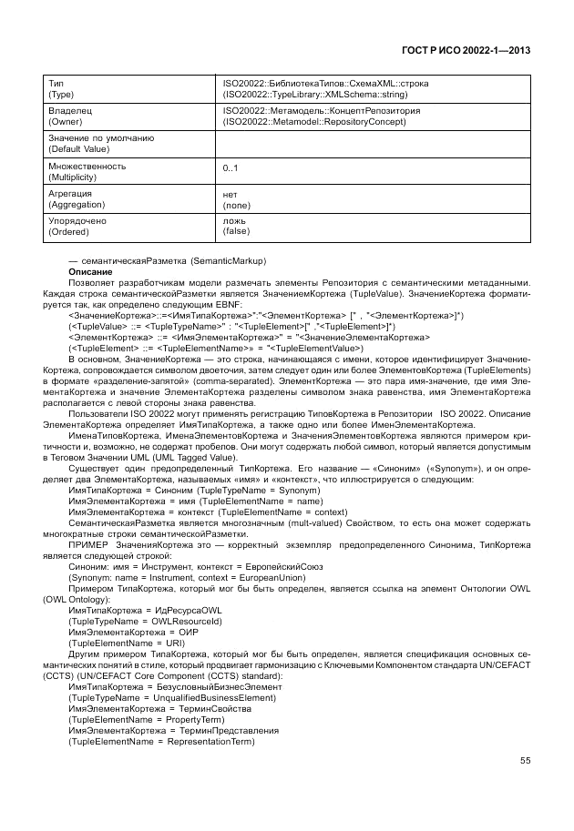 ГОСТ Р ИСО  20022-1-2013, страница 61