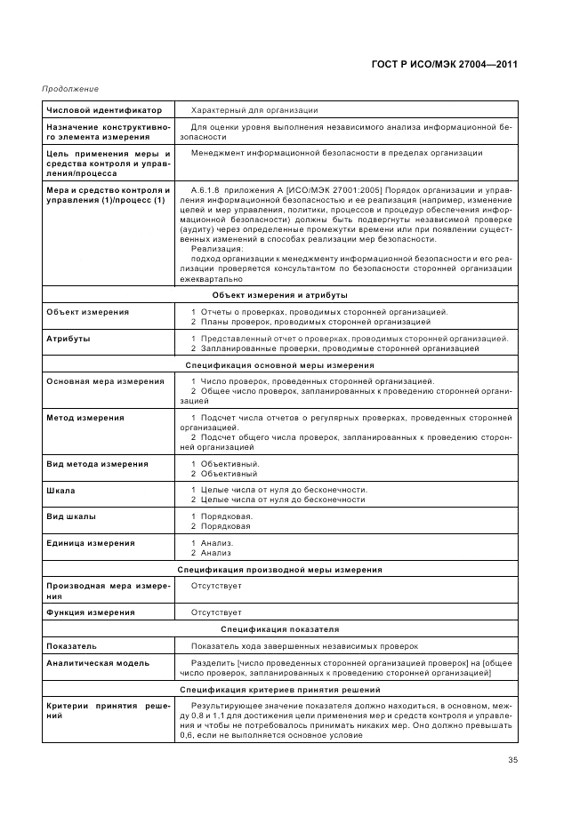 ГОСТ Р ИСО/МЭК 27004-2011, страница 41