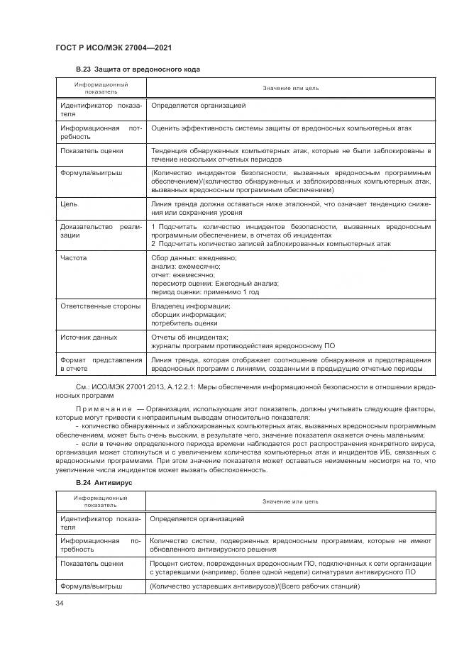 ГОСТ Р ИСО/МЭК  27004-2021, страница 38