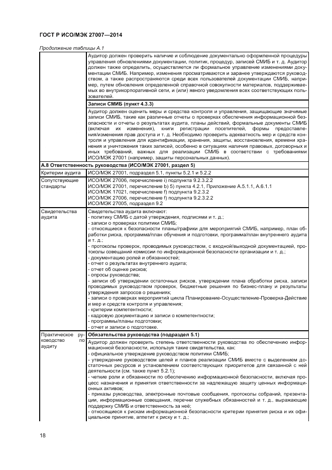 ГОСТ Р ИСО/МЭК  27007-2014, страница 22