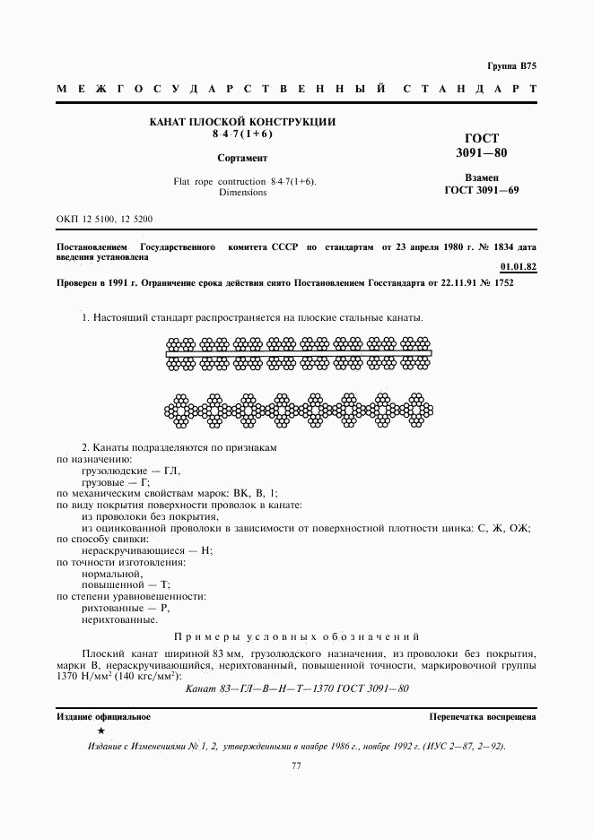 ГОСТ 3091-80, страница 1