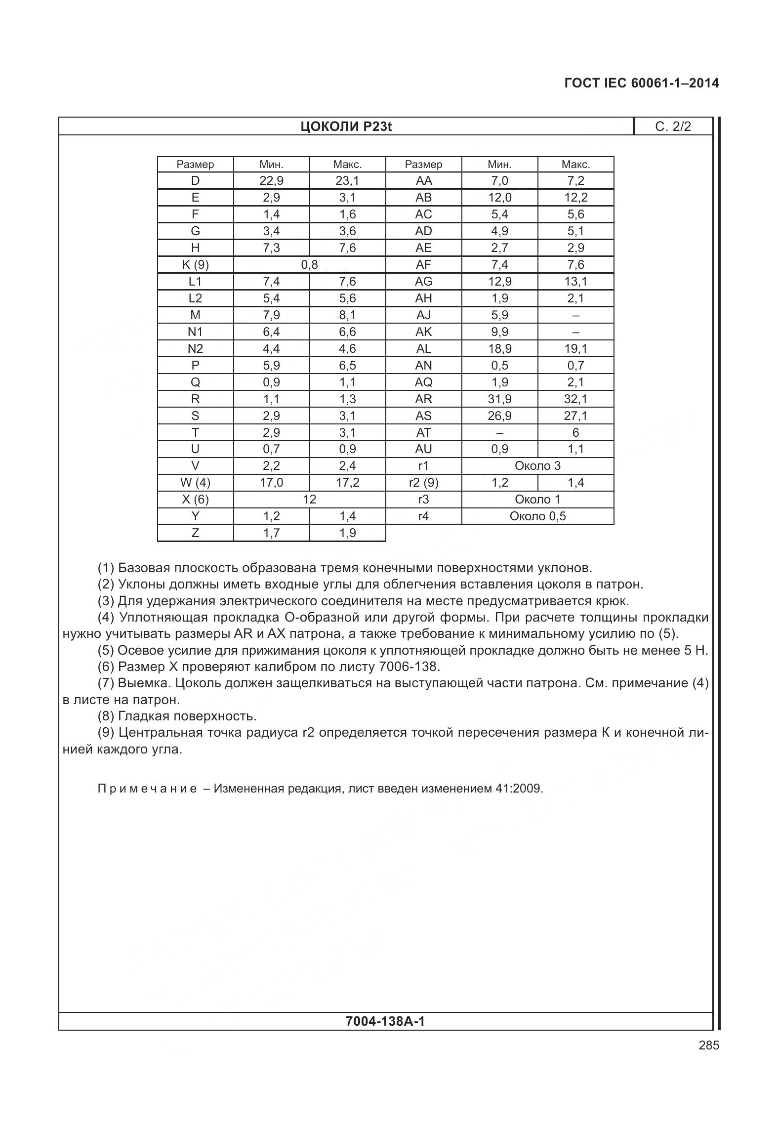ГОСТ IEC 60061-1-2014, страница 290