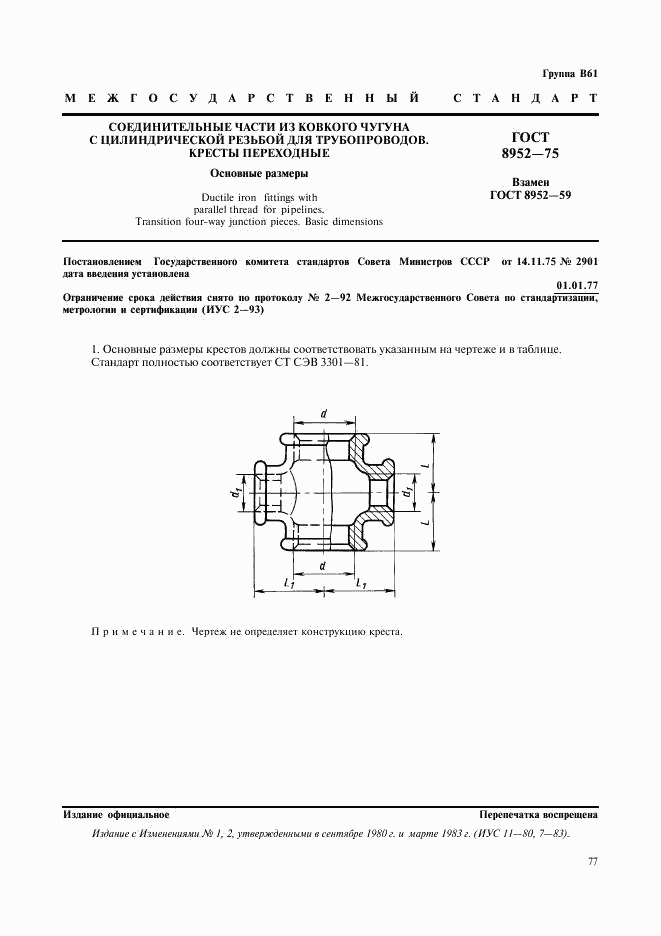 ГОСТ 8952-75, страница 1