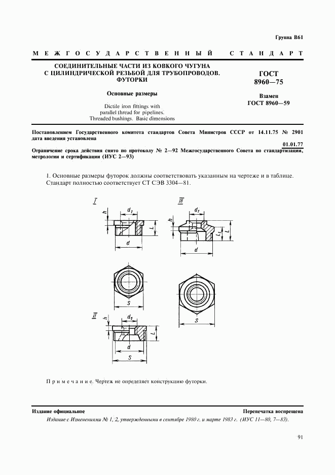 ГОСТ 8960-75, страница 1